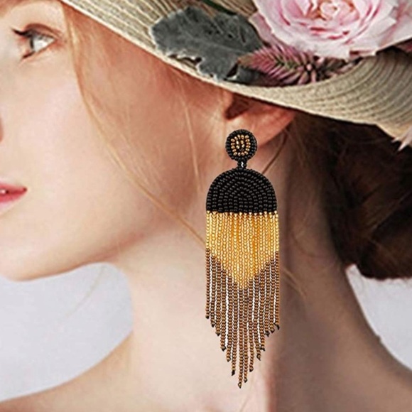 Jewelry - Beaded Statement Earring